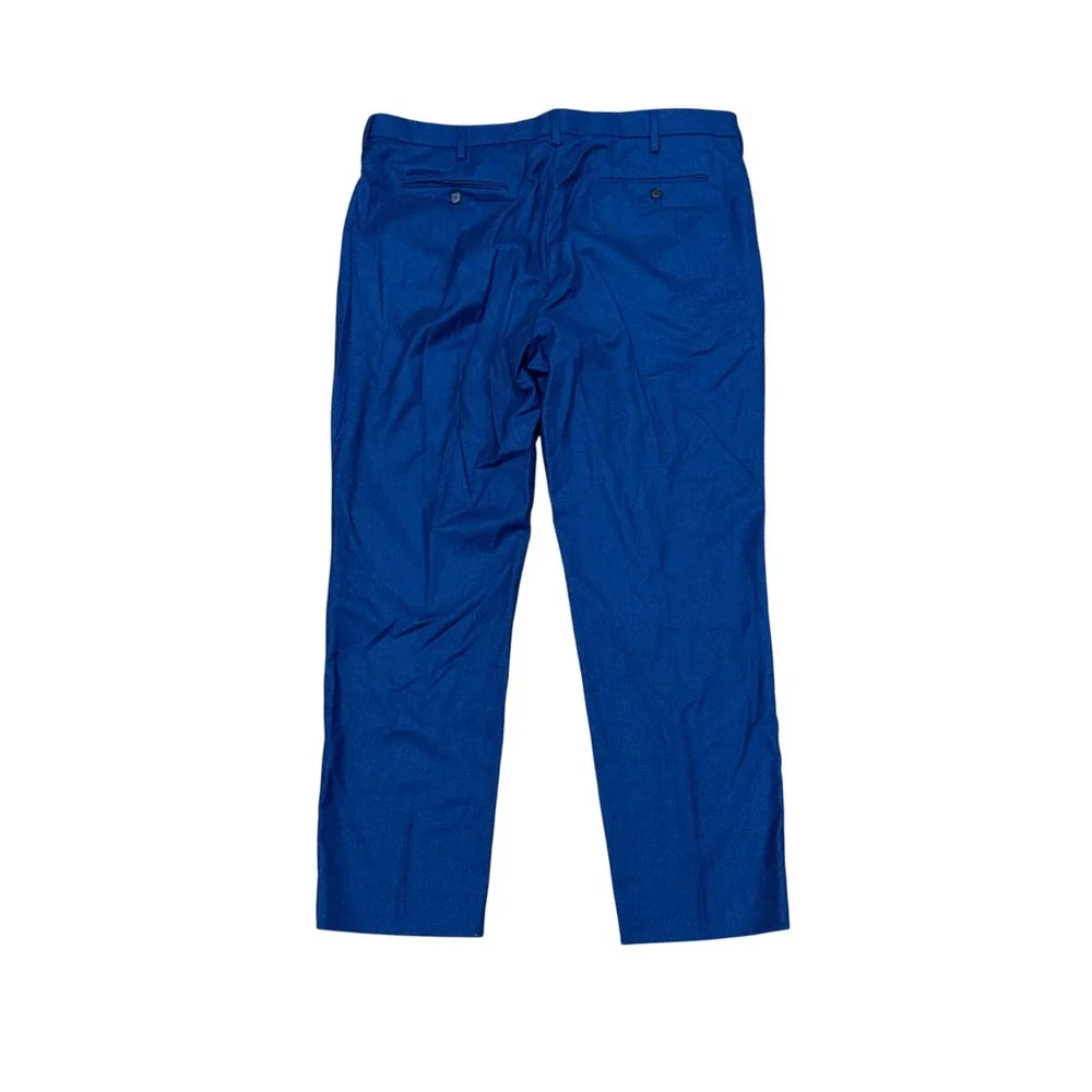 Banana Republic Tailored Slim Fit Wool Dress Pants Blue 38S Mens Trousers
